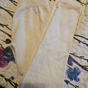 One Step Ahead Cream Kids Leggings